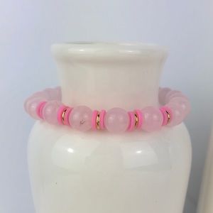 GEMSTONE | Rose Quartz Pink Beaded Bracelet
